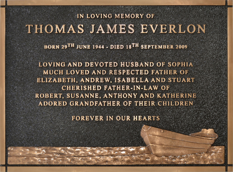 Plaque,Sculptured,Bronze,Memorial,Australian,Boat Boat (380 x 280)